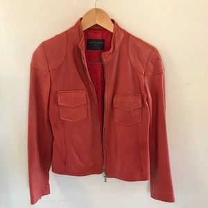 Mario Romano Red Italian Leather Jacket